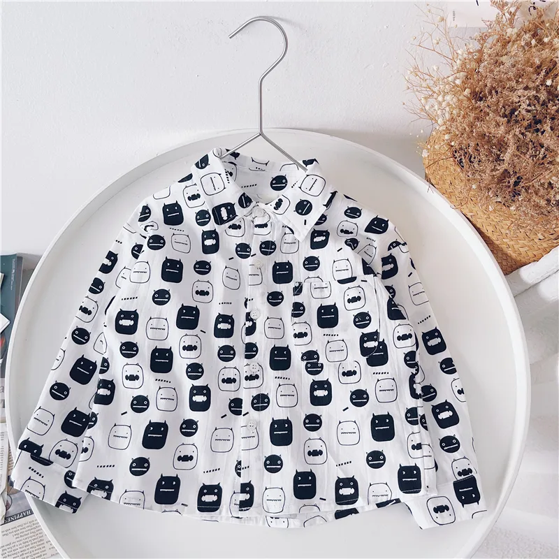 Boys Shirts Childrens Longsleeved Handsome Cardigan Jackets