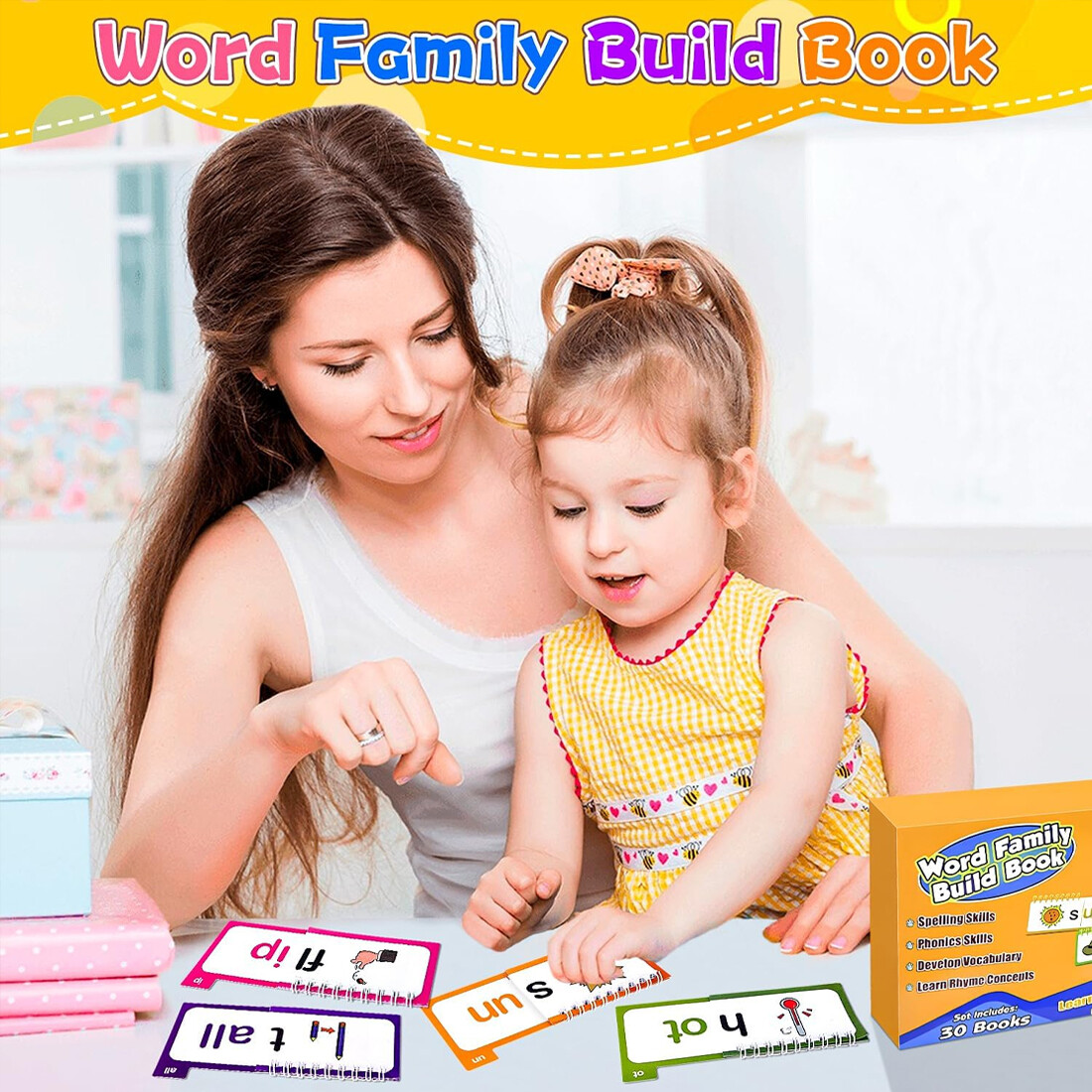 30 Read And Rhyme Flip Books,Word Families Flash Cards, Sight Word — image 4