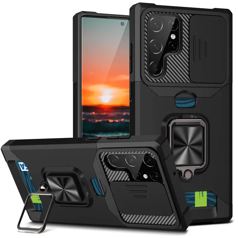 Ultra Plug-in Card Sliding Window Drop-proof Phone Case
