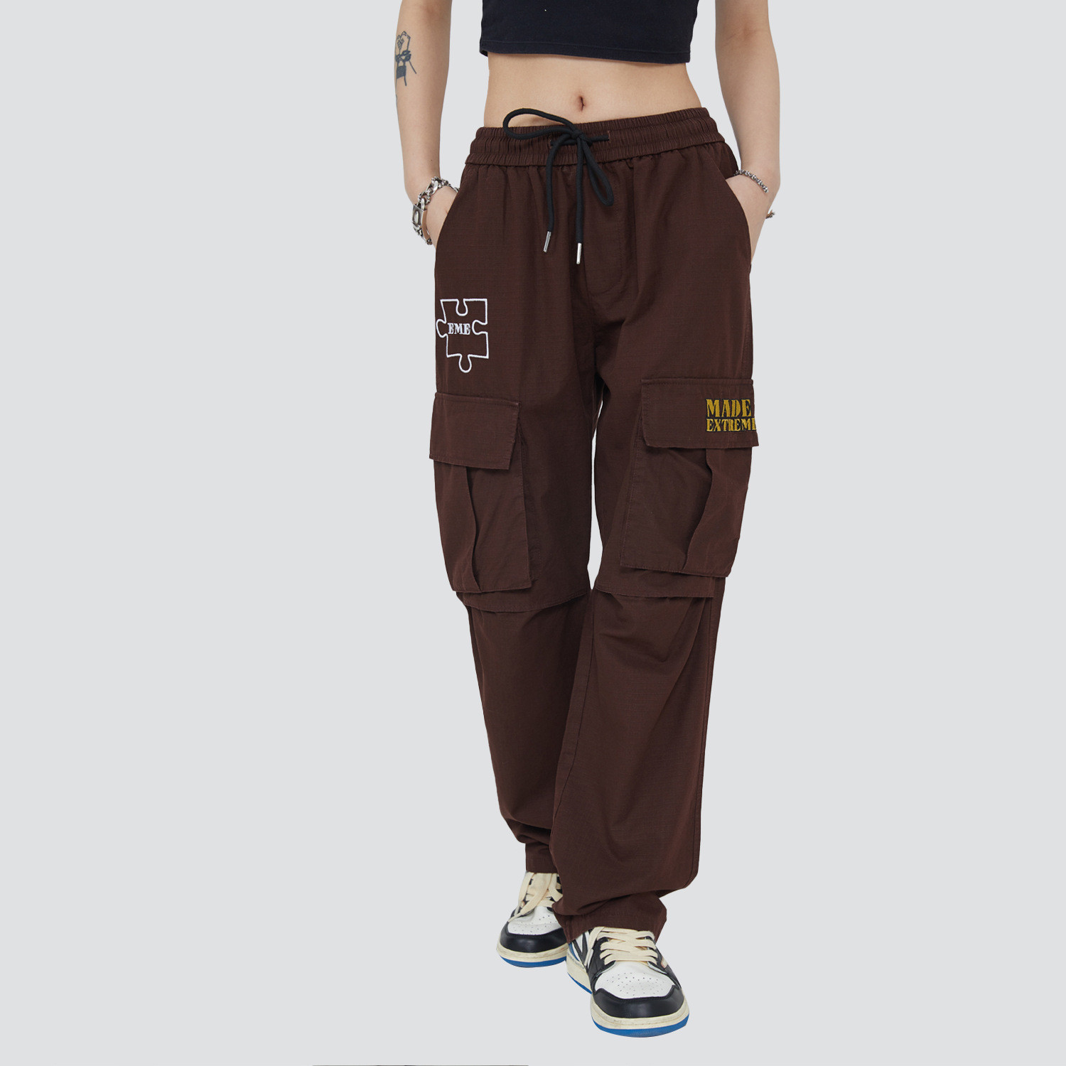 Title 4, Street Retro Loose Hip Hop Skateboard Overalls ...