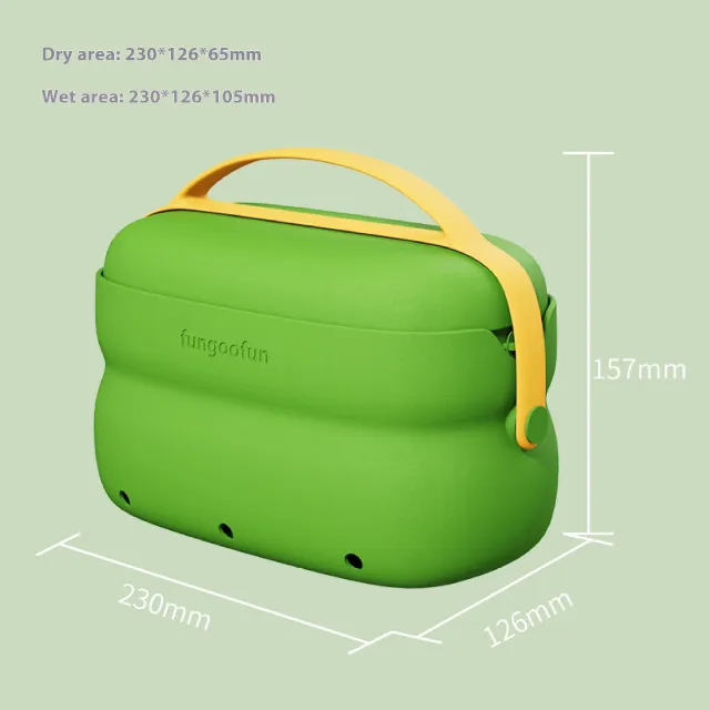 2 in 1 Cosmetic Bag With Handle Hangable Dry And Wet Separation Toiletry Bag Fashion Candy color Portable Waterproof Storage Travel Bags Green - Shop at LoveMi