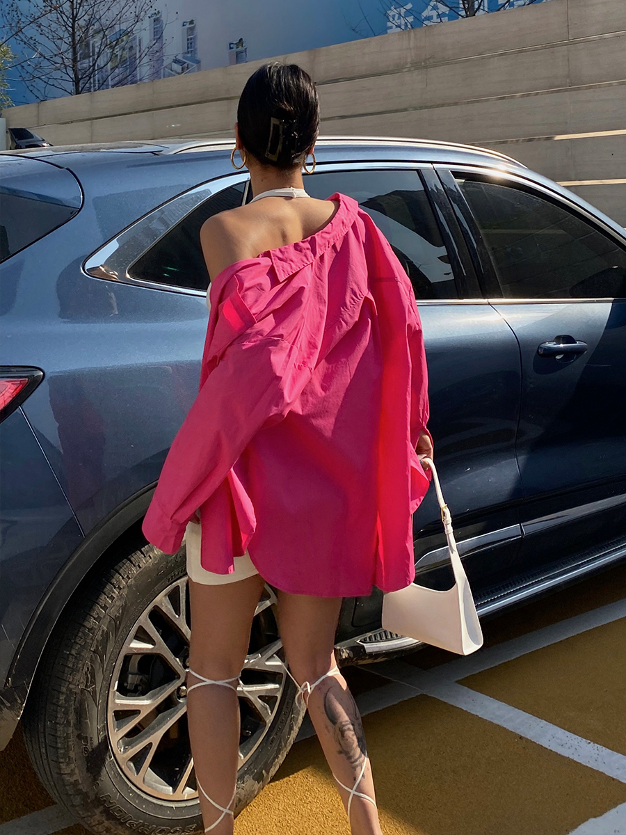 Women's Casual Loose POLO Collar Sunscreen Shirt