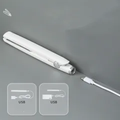 Usb Interface Mini Hair Curler And Straightener Dual-use Hair Curler - White - View 1
