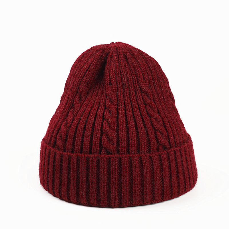 Autumn And Winter Fried Dough Twist Knitting Warm Wool Hat