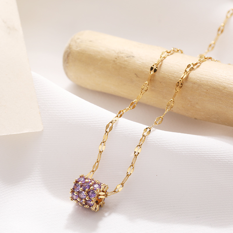 Rose Gold Titanium Steel Necklace Simple Temperament Clavicle Chain