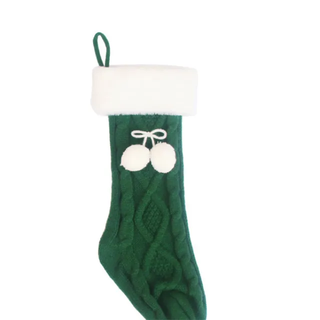 Christmas Hand holding Magnetic Plush Decoration Socks Fur Ball Style Green - Shop at LoveMi