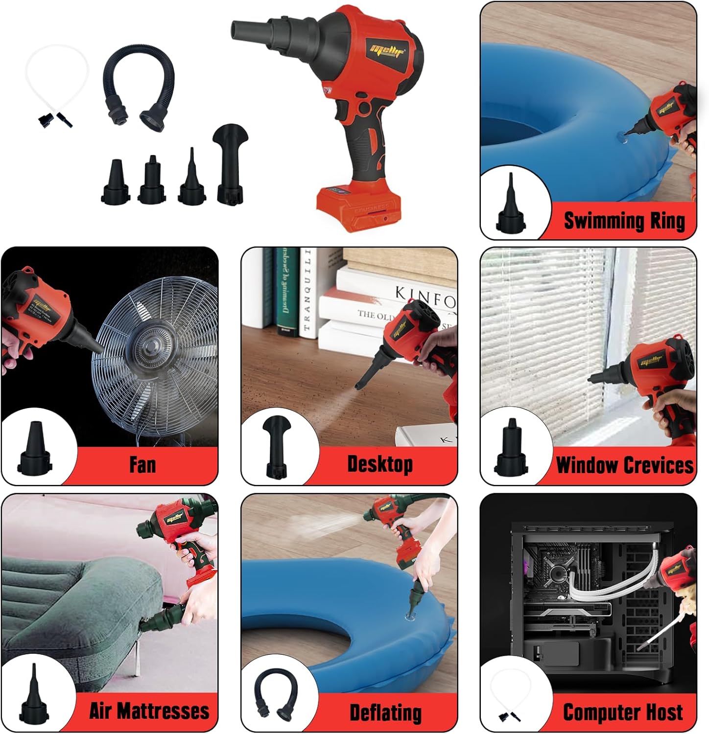High Volume Compressed Air Duster Compatible With Milwaukee 18V Battery- 3 — image 7