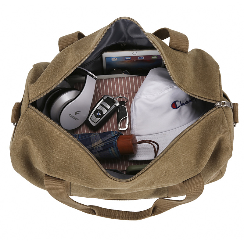 Title 6, Large Capacity Canvas Traveling Bag Male Hand H...