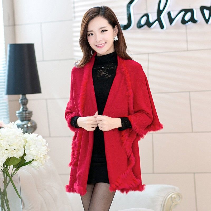 Fashion Women's Knitted Cardigan Shawl Coat