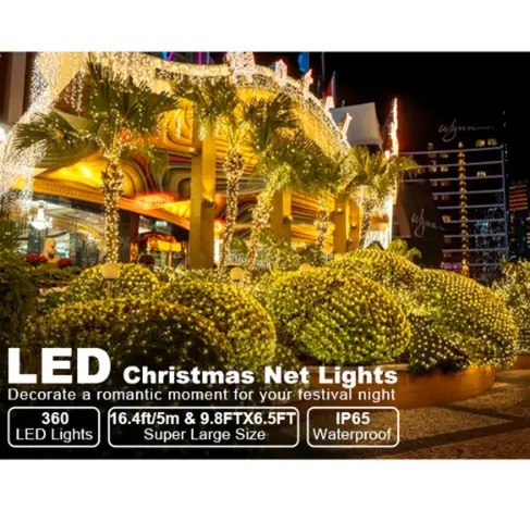 3X2-meter 360-degree LED Net Light Christmas Light For Indoor And Outdoor Decoration. Prohibited From Being Sold On The TEMU Platform