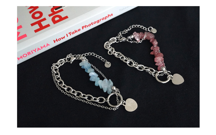 New Irregular Blue  Stone Bracelet Personality Niche