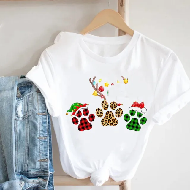 Christmas Party Short Sleeve Printed Crew Neck T shirt C6 Adult S - Shop at LoveMi