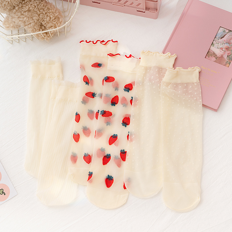 Title 2, Strawberry Mid-calf Length And Breathable Girl