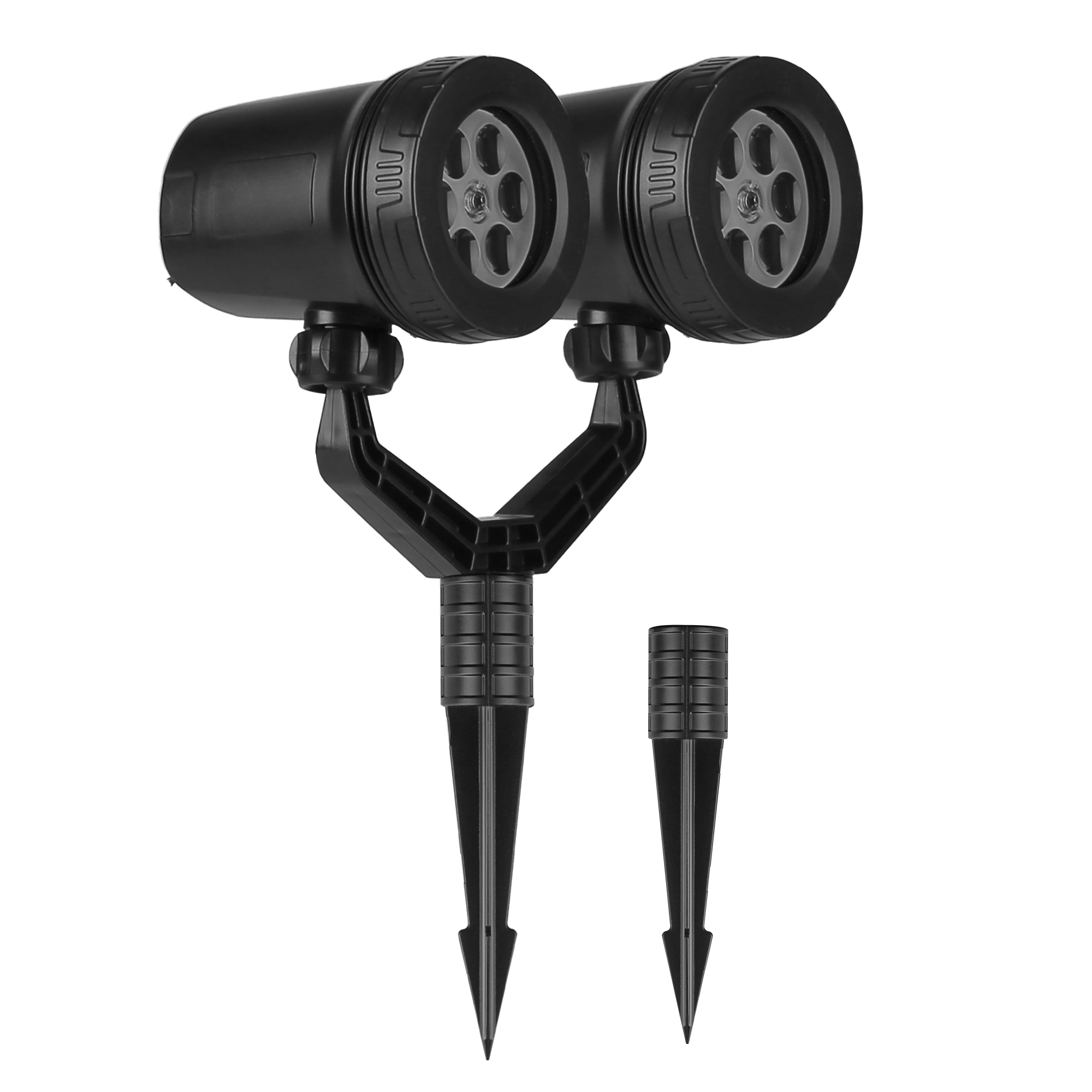 1Pc Christmas Snowflake Projector Light Dual Head LED Stake Light IP44 Waterproof Xmas Decoration For Holiday Indoor Outdoor Use Garden Patio Wall Decor — foto 4