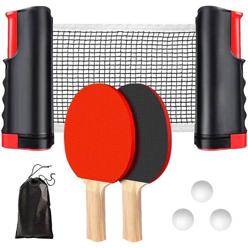 Table Tennis Kit Ball Retractable Net With 2 Paddles 3 Balls — image 10