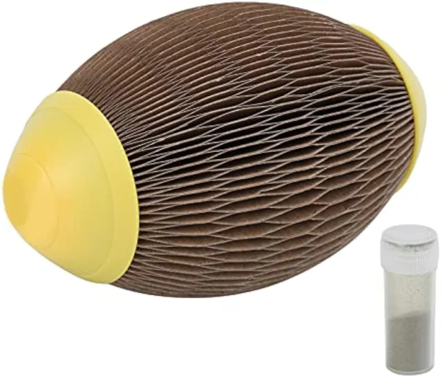 Catnip Ball Toy Keep Your Cat And You Active Catnip Scratch Football Toy Made Of Recycled Eco Friendly Corrugated Paper For Cats' Exercising And Pl... Ellipse - Shop at LoveMi