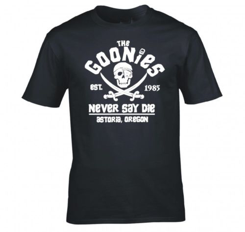 Title 2, Casual short sleeve T-shirt featuring Goonies l...