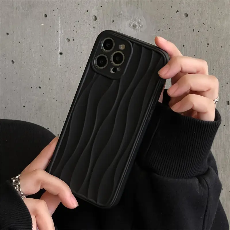 Water Ripple Midnight Black Mobile Phone Shell