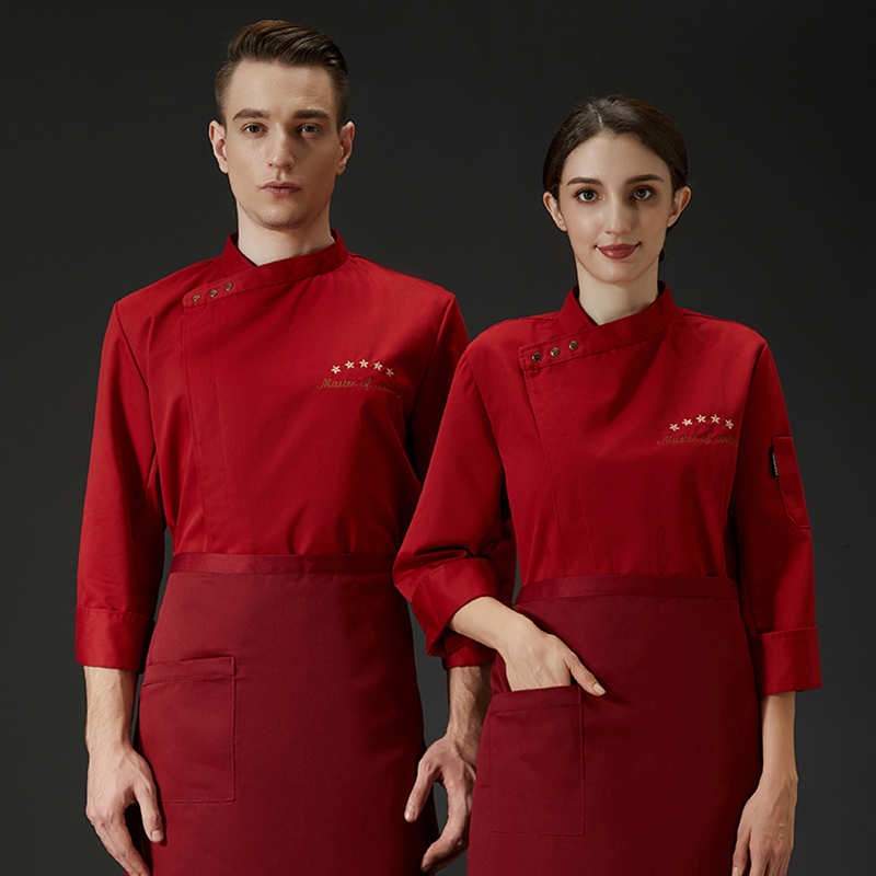 ملابس عمل للطهاة رجالية لخريف وشتاء الفندق والخبز