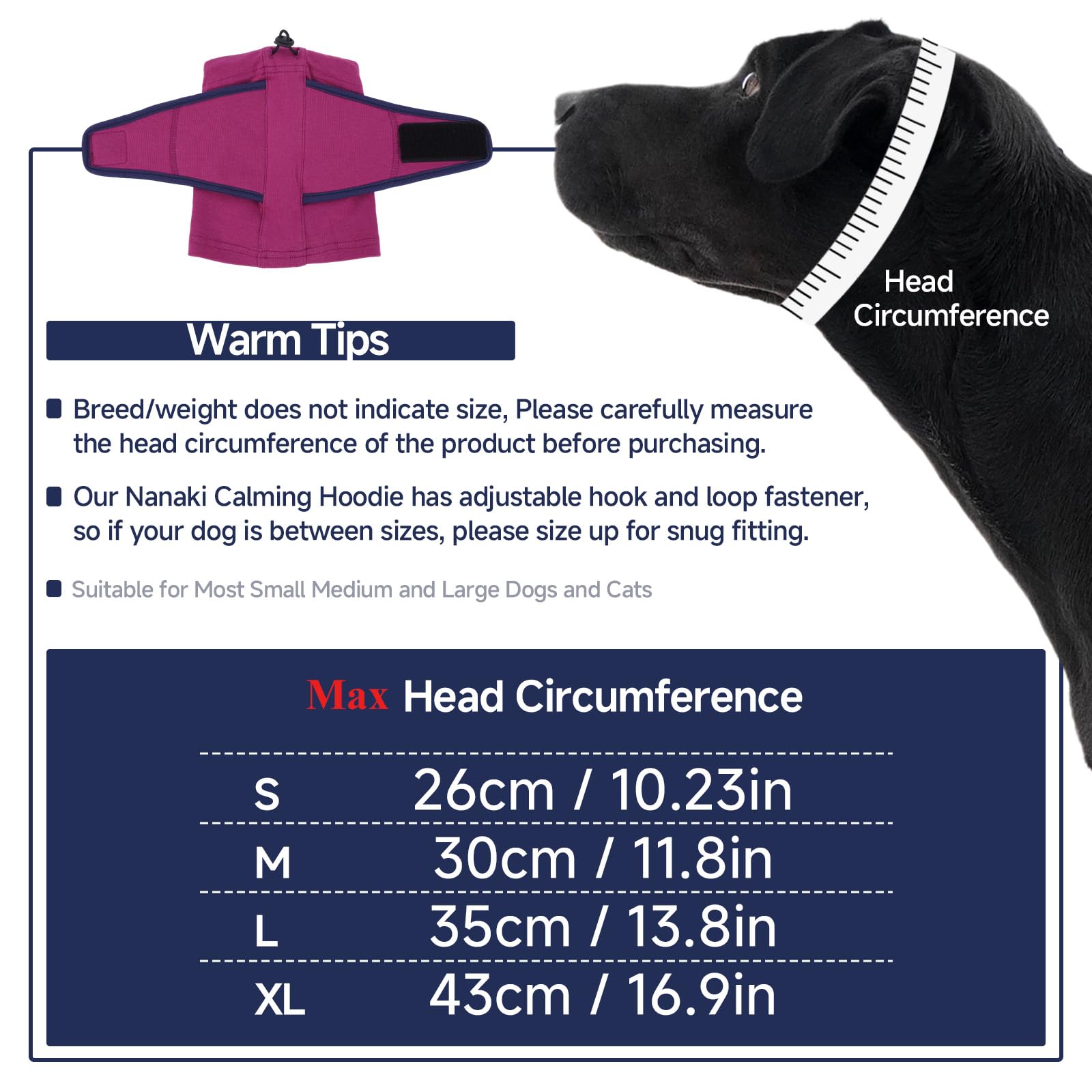 Calming Hoodie Quiet For Fireworks,Dog Ear Wrap Hematoma Head Cover  Soft,Anti Flapping, Snoods For Dogs For Eating & Drinking, Adjustable Dog Ear Protection For Bath,Blow