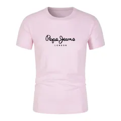 Summer Print Short Sleeve T Shirt For Men And Women - Pink - View 1