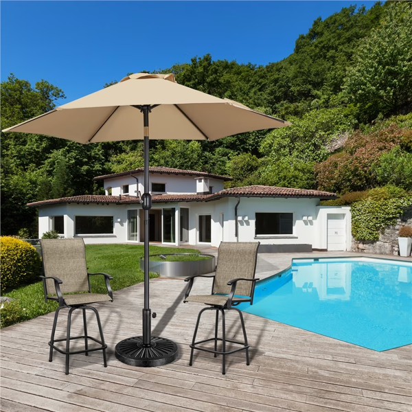 30 Lb Heavy Duty Iron Patio Umbrella Base 18in  For Outdoor, Black  Shipment From Walmart — foto 4