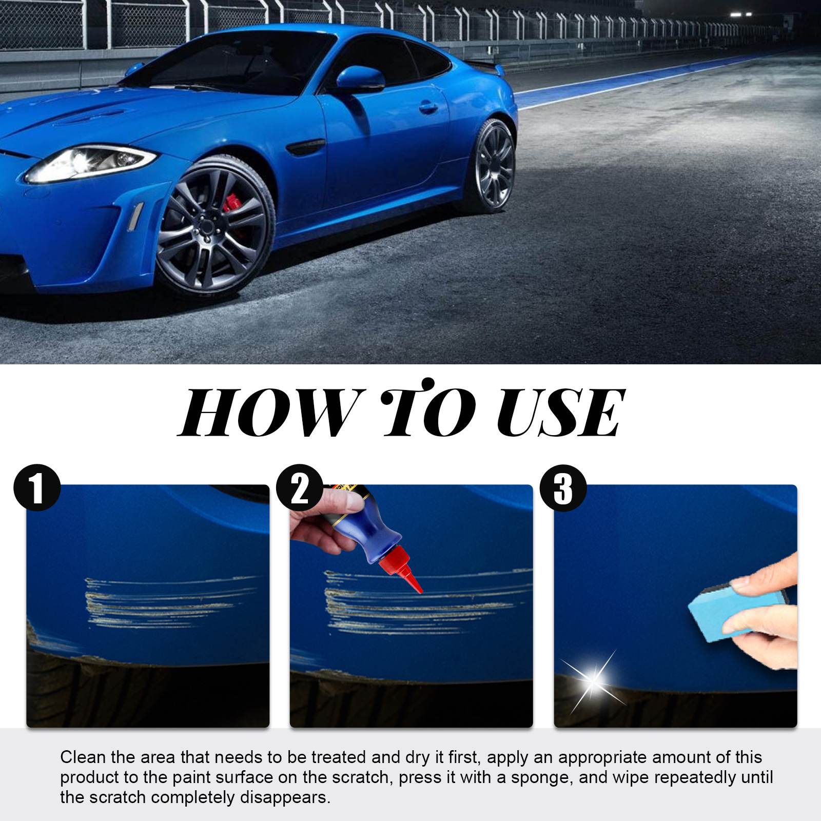 West Moon Cross-Border Exclusive Rayhong Car Paint Scratch Cleaner - Removes Scratches, Protects, And Brightens Car Paint. 2