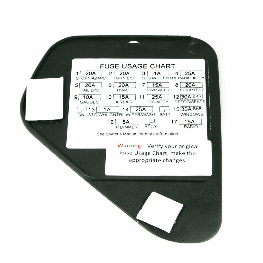 For 97-99 Chevrolet Camaro Z28 SS Interior Dash Fuse Panel Cover Graphite Gray product image