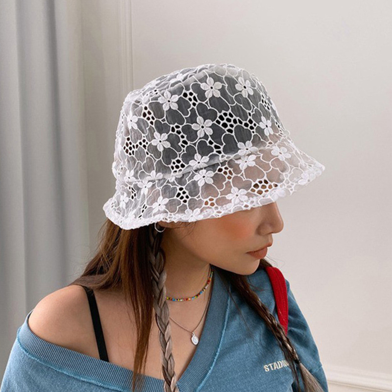 Title 3, Lace embroidery ladies fisherman hat