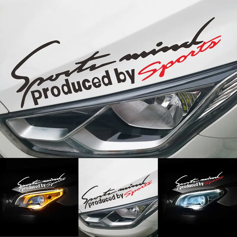 Lamp Eyebrow Car Sticker Head Cover Engine