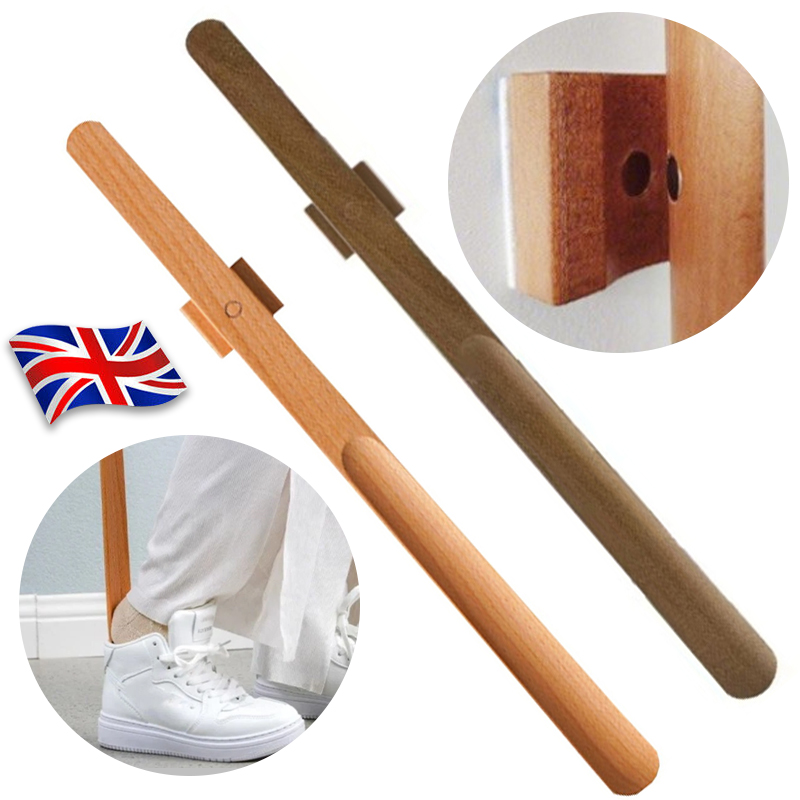 55cm Wooden Long Handle Magnetic Shoehorn For Easy Shoe Wearing — image 6
