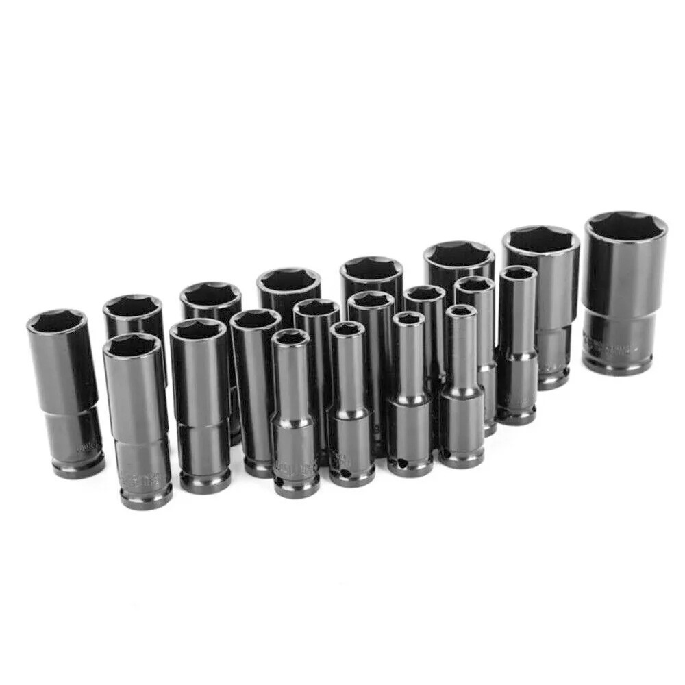 20PCS Deep Impact Socket Set 1 2 Inch Drive Metric 8 - 32mm For Car Truck — image 11