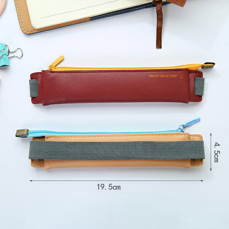 Title 15, Leather elastic buckle book and pencil case