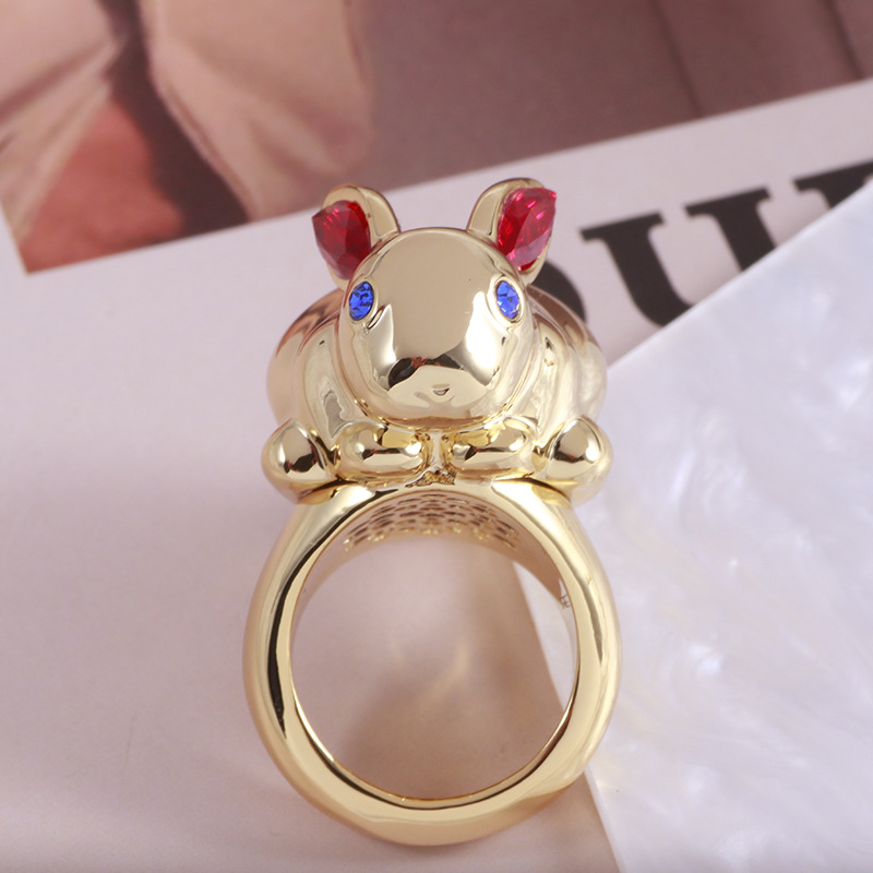 Title 4, Womens Metal Smooth Face Wealth Rabbit Ring. A...