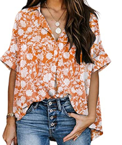 European And American Sexy V-neck Short Sleeve Top