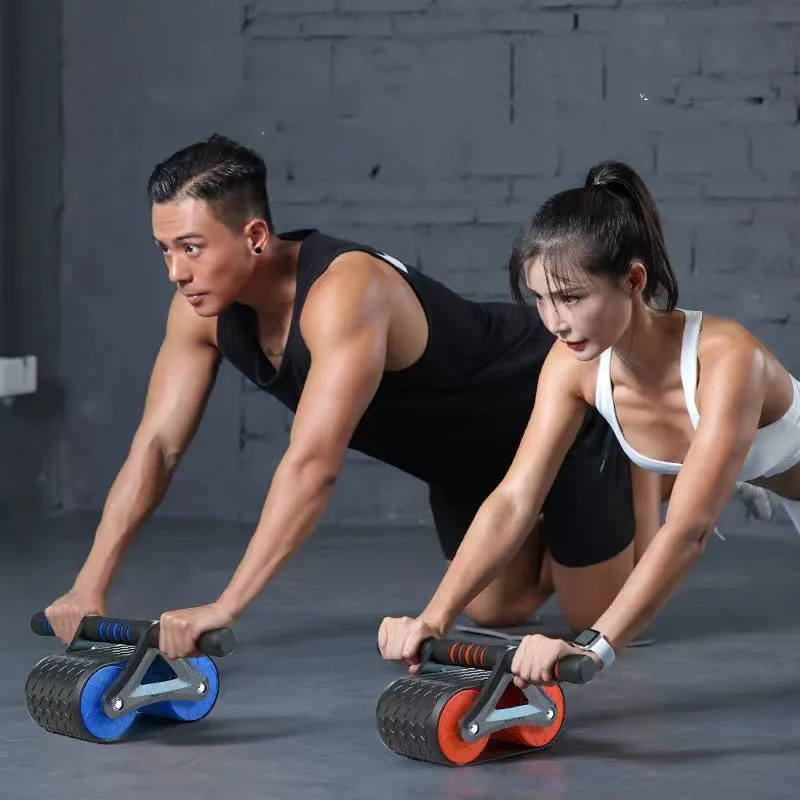 Double Wheel Abdominal Exerciser Women Men Automatic