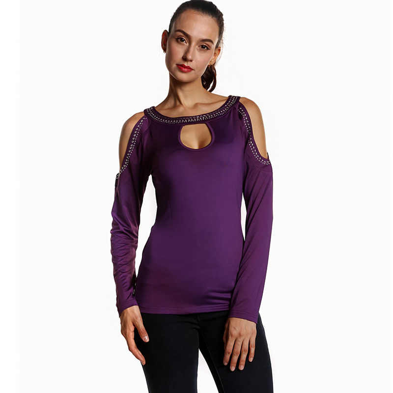 Title 7, Round Neck Long Sleeve Strapless Sexy Slim Slim...