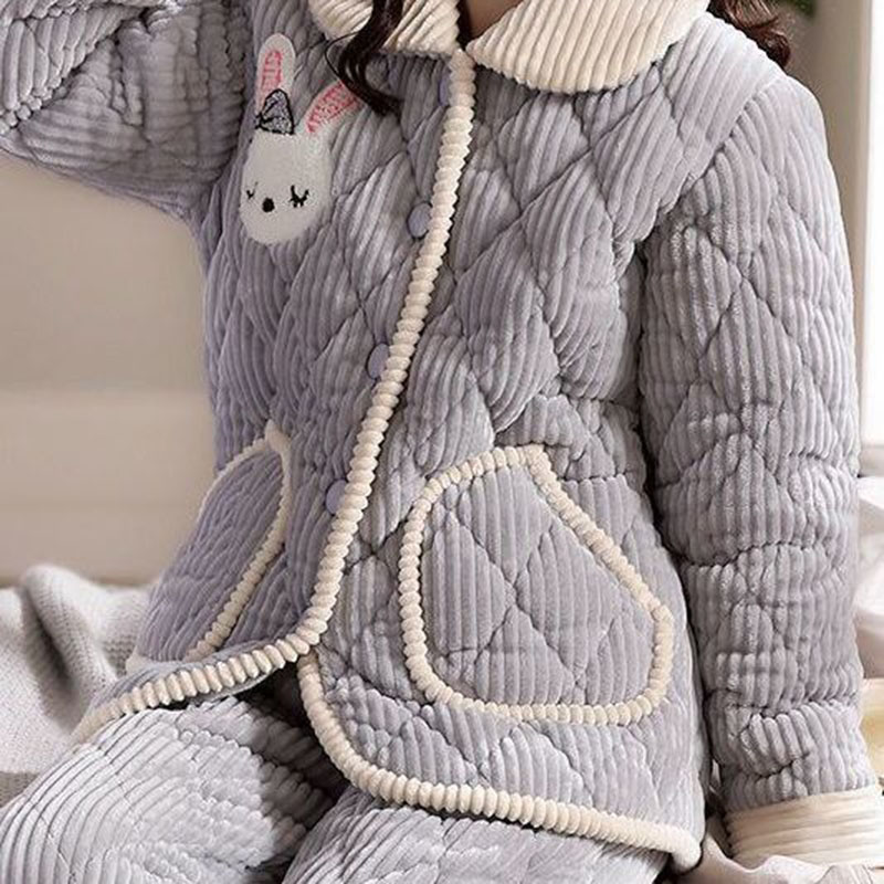 Title 4, Flannel Coral Fleece Home Service Suit Can Be W...