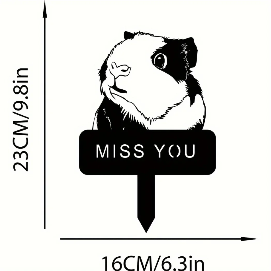 Guinea Pig Memorial Garden Stake