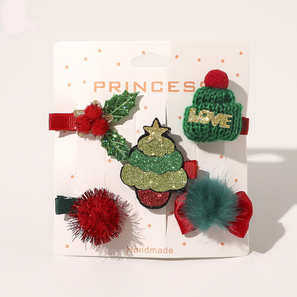 Christmas tree hair clip