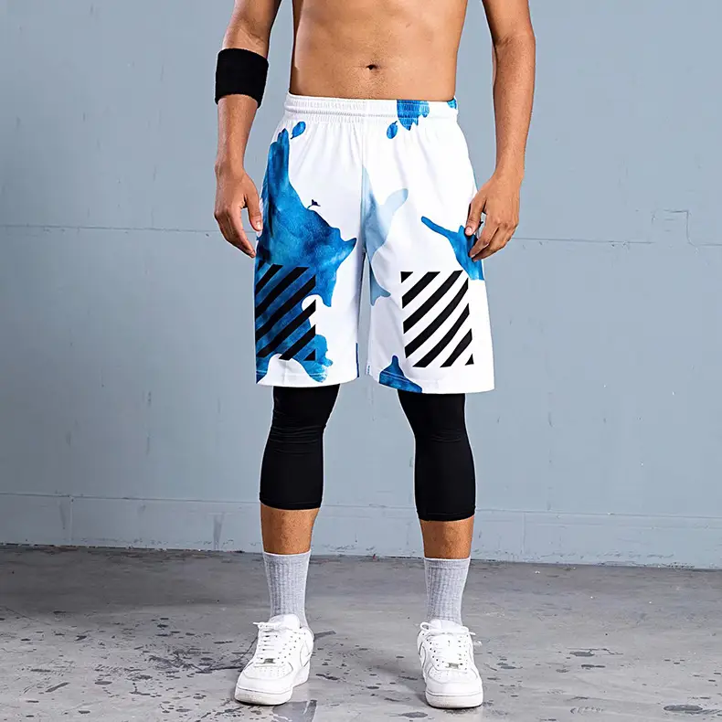 Breathable Personality Camouflage Rendering Sports Men's Shorts