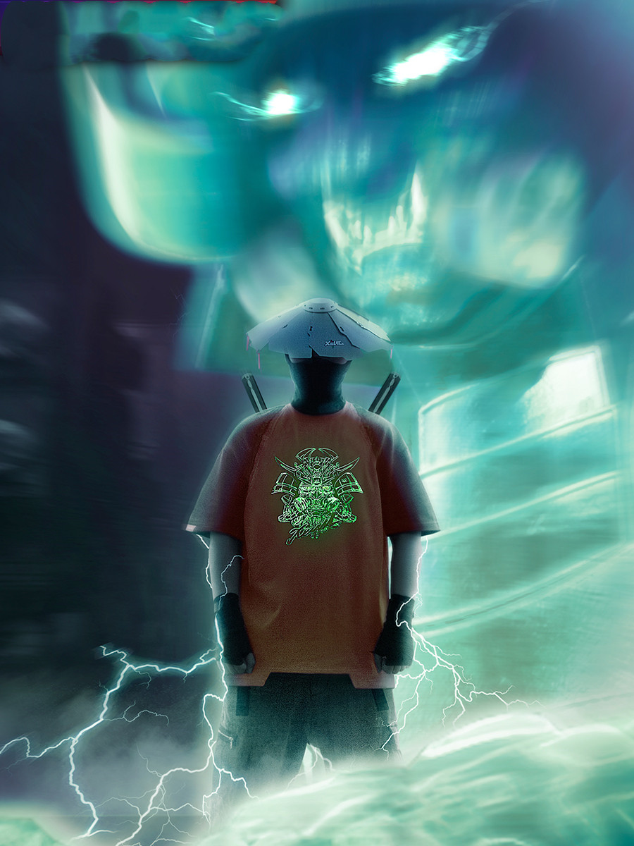 Punk American Street Loose Round Neck Short Sleeve Men