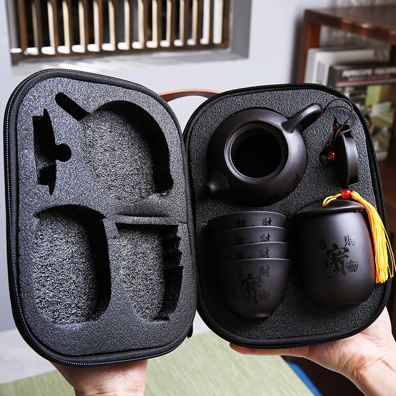 Portable Purple Clay Tea Set - Gift