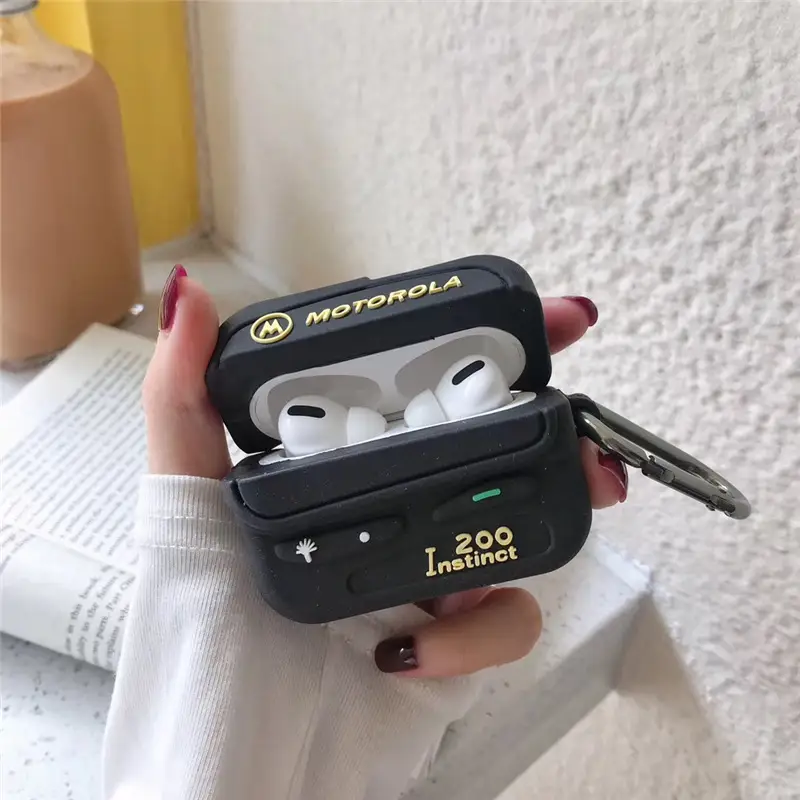 Retro BB Machine Bluetooth Wireless Earphone Case Silicone Anti-fall Soft Shell