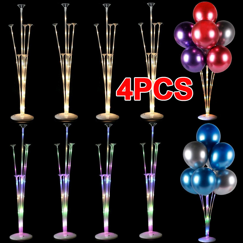 4x70cm LED Light Balloon Stand Holder Kit Support Base Table Wedding Party Decor — image 2