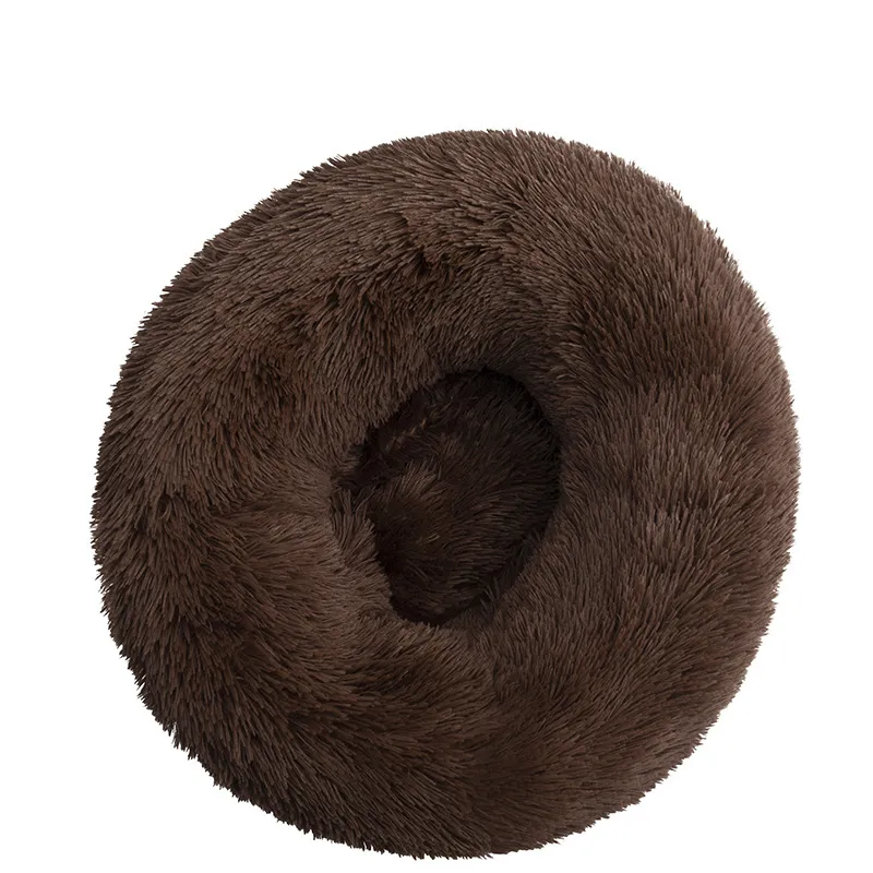 Plush Warm Dog Bed In Winter - Coffee