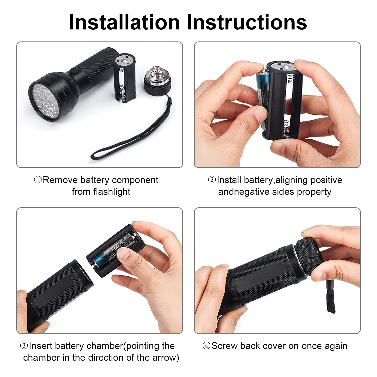 UV Flashlight Black Light, 51 LED Blacklight Pet Urine Detector For Dog Cat Urine, Dry Stains, Bed Bug, Resin Curing, Scorpions Finder 6