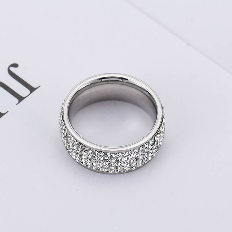 Popular Titanium Steel Jewelry Multi-row White Clay Diamonds Starry