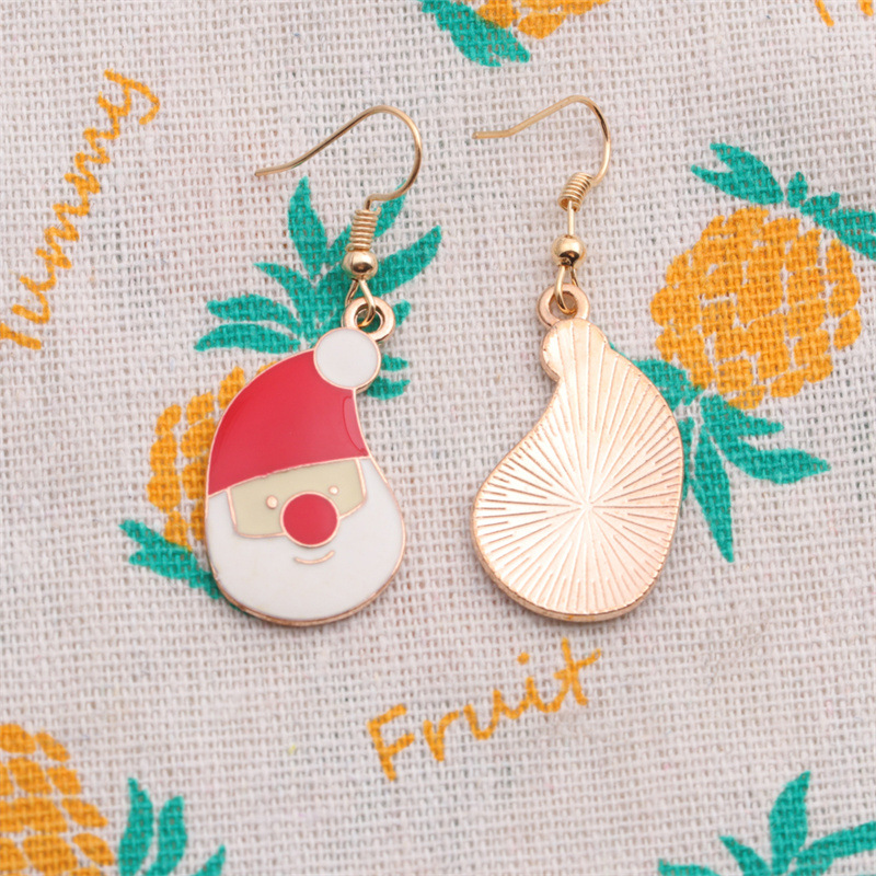 Two-piece Fashion Alloy Santa Necklace And Earrings