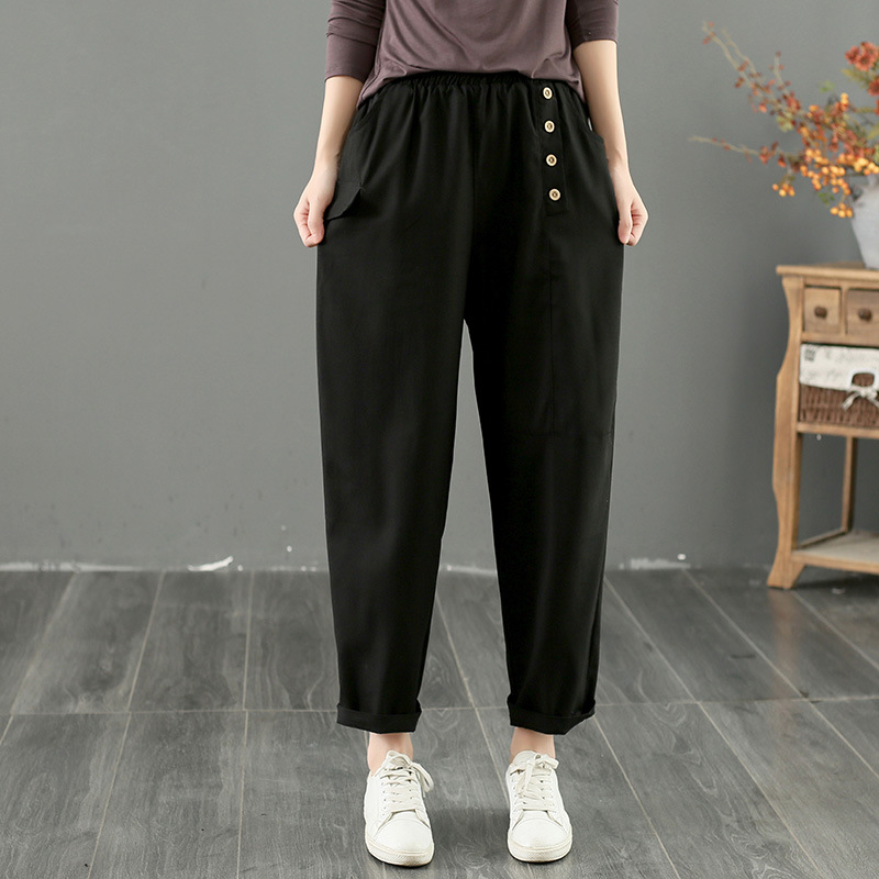 Title 4, Damesmode katoenen casual cropped broek